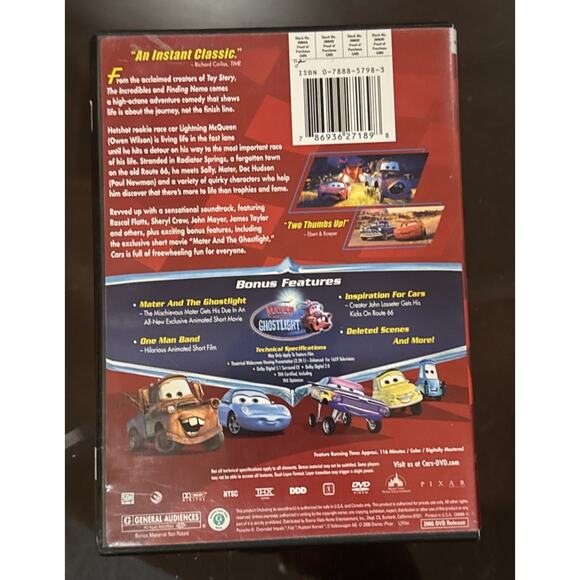 Cars (DVD, 2006) Pre Owned - Picture 4 of 5